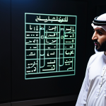 **Image Prompt 1: The Modern Translator's Realm**
    A professional Arab translator, mid-career, with an insightful and focused expression, stands in a sophisticated, dimly lit modern office. Around them, shimmering holographic projections display diverse texts: complex legal documents with Arabic script, intricate medical diagrams, futuristic technological schematics, and elegant classical Arabic poetry. One projection subtly highlights a culturally specific Arabic idiom or a challenging phrase, emphasizing the nuanced understanding required. Another projection shows a partially machine-translated text with a few subtle errors marked, symbolizing the human's role in refining AI output. The background features subtle Arabic geometric patterns. Cinematic lighting, deep focus, high detail, realistic, professional, empowering.