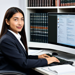 **

"A professional translator, fully clothed in modest business attire, working at a clean desk with a computer displaying translation software. Bookshelves with dictionaries and language resources in the background. Safe for work, appropriate content, perfect anatomy, natural proportions, professional."

**