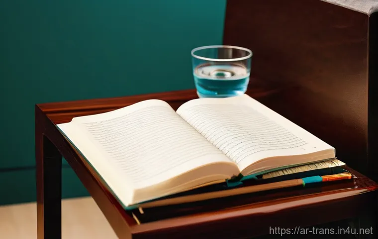 번역사 시험장에서의 긴장 완화 방법 - **Prompt: "A serene and organized study space for a university student in an Arab country. The room ...