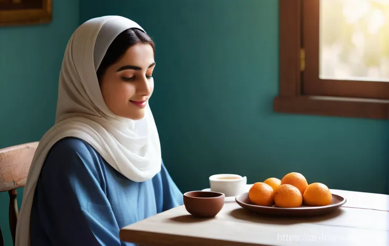번역사 시험장에서의 긴장 완화 방법 - **Prompt: "A serene and organized study space for a university student in an Arab country. The room ...