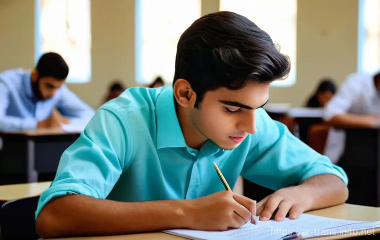 번역사 시험장에서의 긴장 완화 방법 - **Prompt: "A peaceful morning routine for an Arab female student on the day of a major translation e...